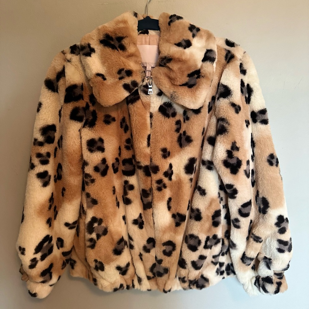SOLD!! Rebecca Taylor faux fur zip up jacket - BRAND NEW WITH TAGS, size small.